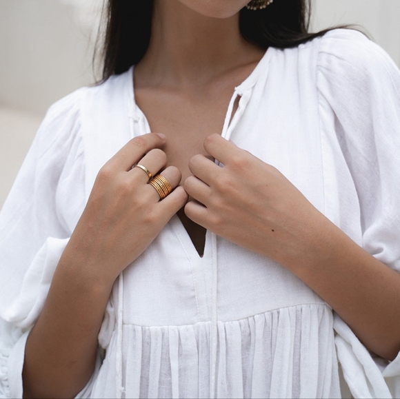 Daughters of India Kyra Midi Dress in White Gauze size XL NWT - Picture 4 of 12